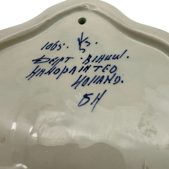 VTG Delft Holland Blue White Windmill Hanging 6 Spoon Holder Display Rack - Picture 5 of 7